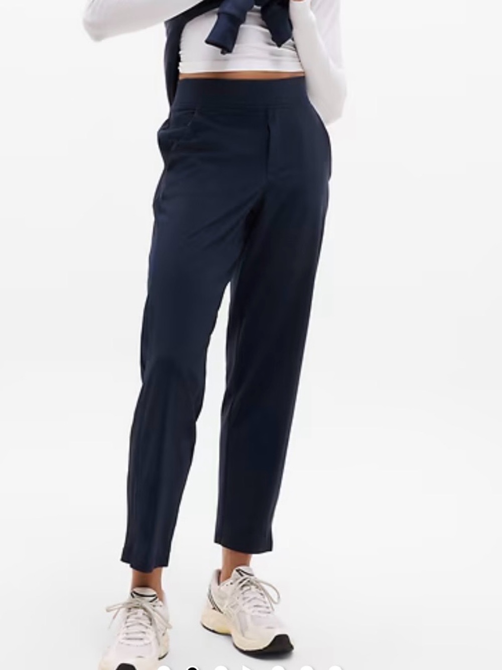 Athleta Brooklyn Mid Rise Ankle Pants Navy Blue